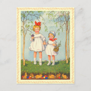 Festiva Postal de conejito de Pascua