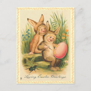 Festiva Postal de conejito de Pascua