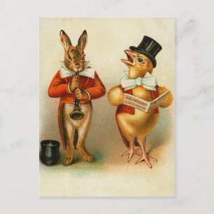 Festiva Postal de conejito de Pascua