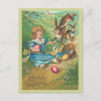 Festiva Postal de conejito de Pascua