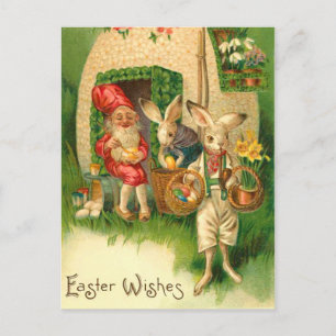 Festiva Postal de conejito de Pascua
