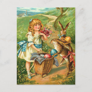 Festiva Postal de conejito de Pascua