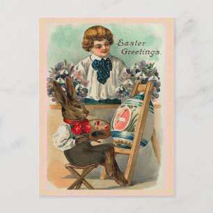 Festiva Postal de conejito de Pascua