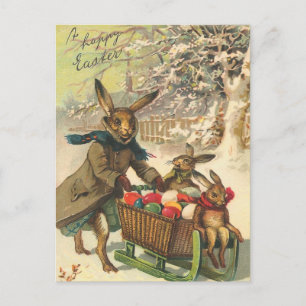 Festiva Postal de conejito de Pascua