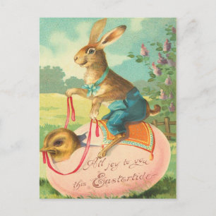 Festiva Postal de conejito de Pascua