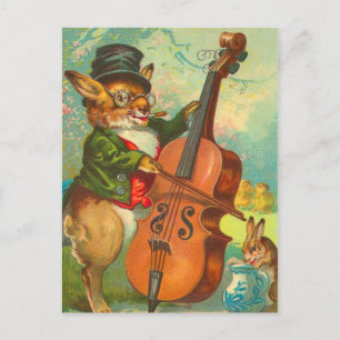 Festiva Postal de conejito de Pascua