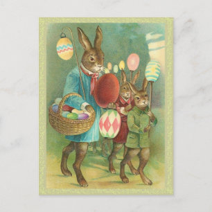 Festiva Postal de conejito de Pascua