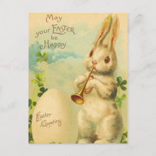 Festiva Postal de conejito de Pascua