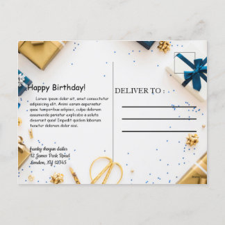 Festiva postal de cumpleaños feliz