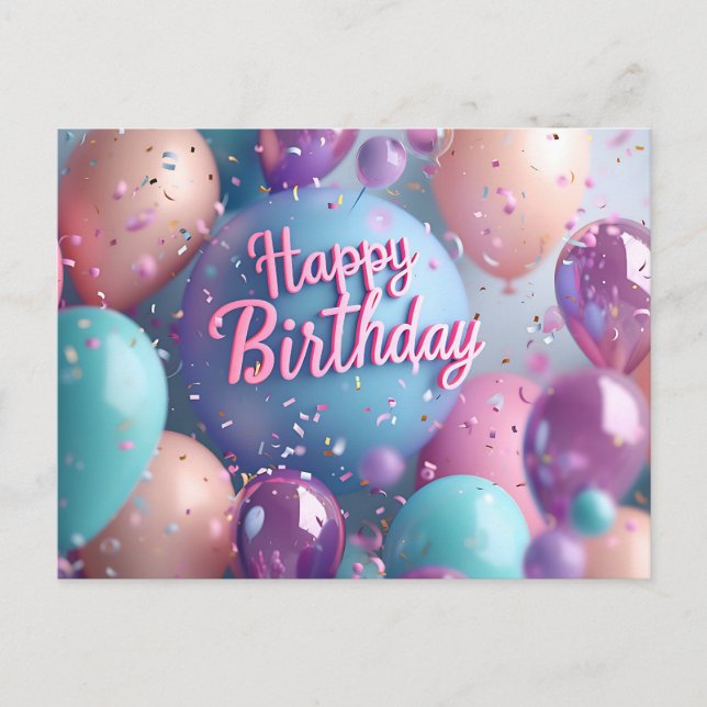 Festiva Postal de cumpleaños feliz (Anverso)