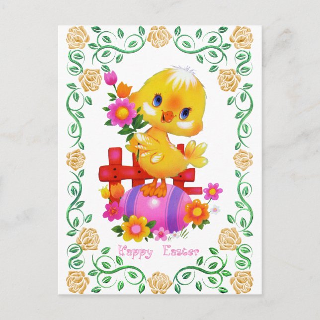 Festiva Postal de diversión de vacaciones de Pascua (Anverso)
