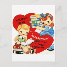Festiva postal de diversión del libro de San Valentín Retr