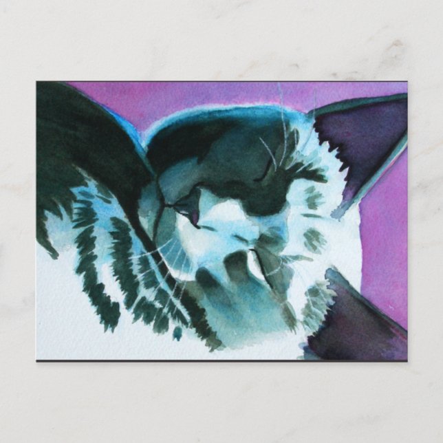 Festiva Postal de Doing para gato negro (Anverso)