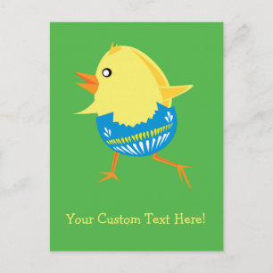 Festiva postal de Easter Chick personalizado