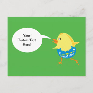 Festiva postal de Easter Chick personalizado