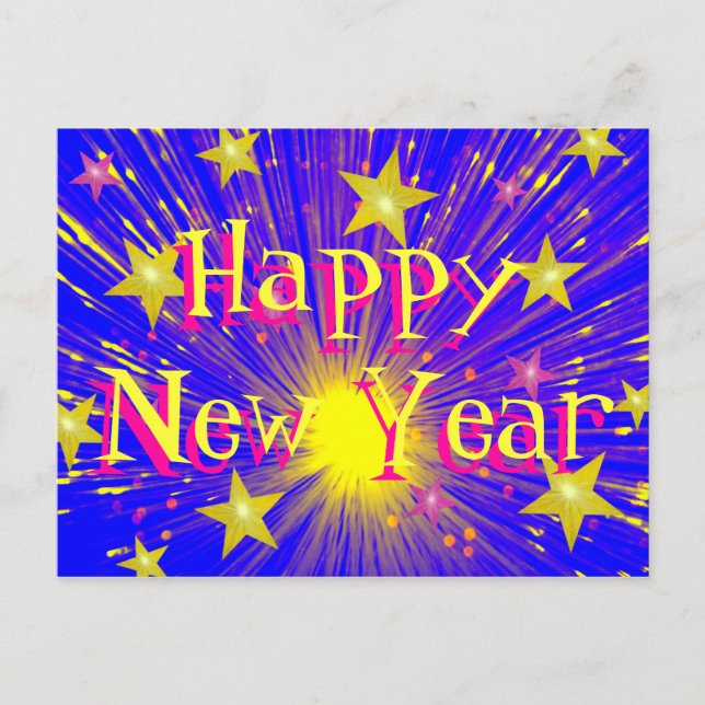 Festiva Postal de 'Feliz Año Nuevo' (Anverso)