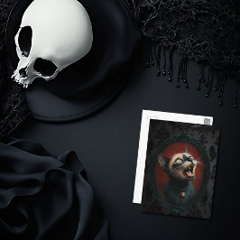 Festiva postal de festividad para gato enmascarado