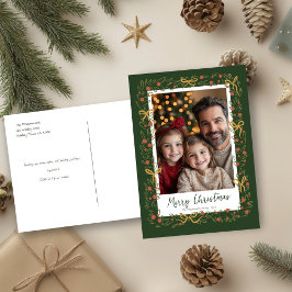 Festiva Postal de flores de festividad desprendida de mano