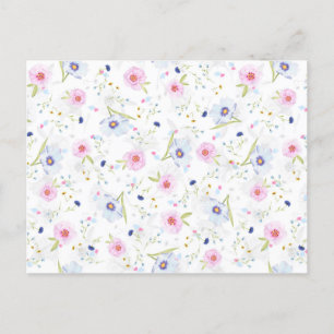 Festiva postal de flores de primavera