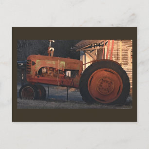 Festiva Postal de foto de Tractor antiguo