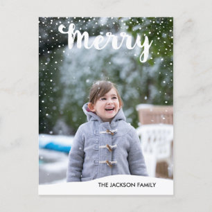 Festiva Postal de fotografía de la colección de Snowfall d