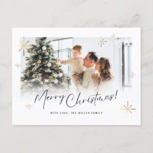 Festiva Postal de fotos de fotos de Navidades blancos