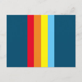 Festiva Postal de franjas retro (Múltiple azul marino)