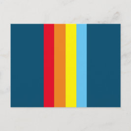 Festiva Postal de franjas retro (Múltiple azul marino)