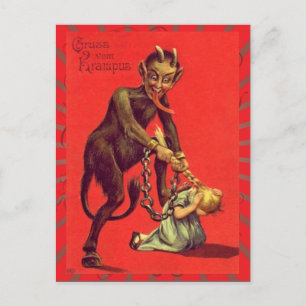 Festiva Postal de Gruss Vom Krampus del vintage