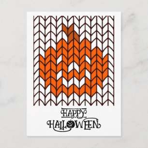 FESTIVA POSTAL DE HALLOWEEN DE PUNTO JACK-O-LANTERN