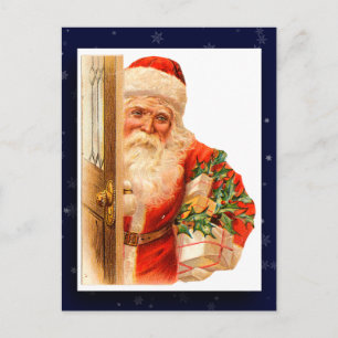 Festiva Postal de imagen de Santa Claus vintage