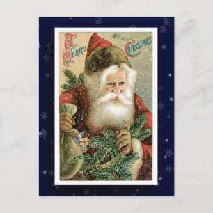 Festiva Postal de imagen de Santa Claus vintage