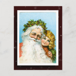 Festiva Postal de imagen de Santa Claus vintage