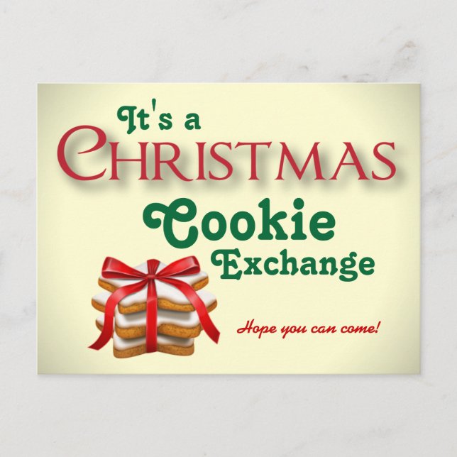 Festiva Postal de intercambio de cookies de navidades (Anverso)