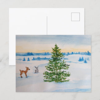 Festiva postal de invierno