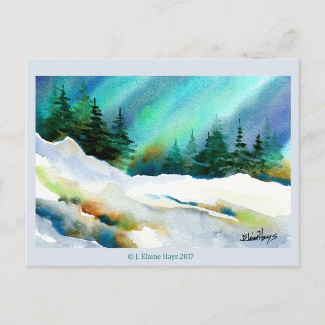 Festiva Postal de invierno de las luces del norte (Anverso)
