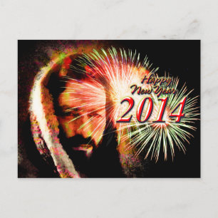 Festiva Postal de Jesús del amor de la Feliz Año Nuevo