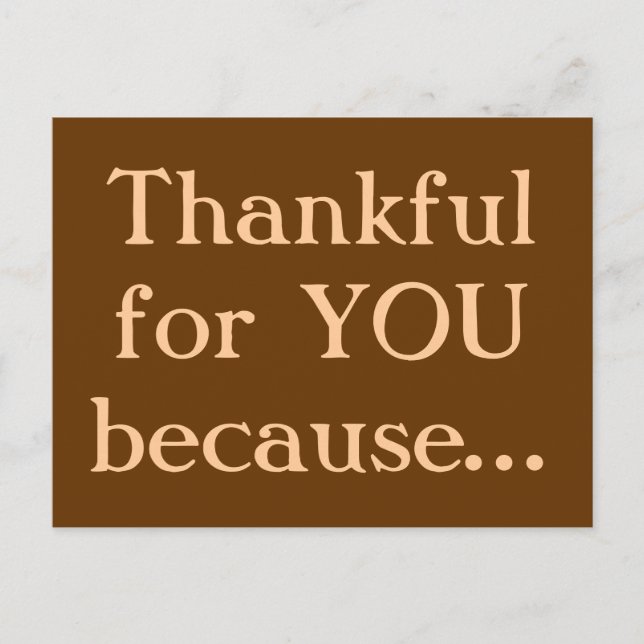 Festiva Postal de la acción de gracias (Anverso)