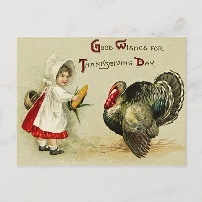 Festiva Postal de la acción de gracias (Anverso)