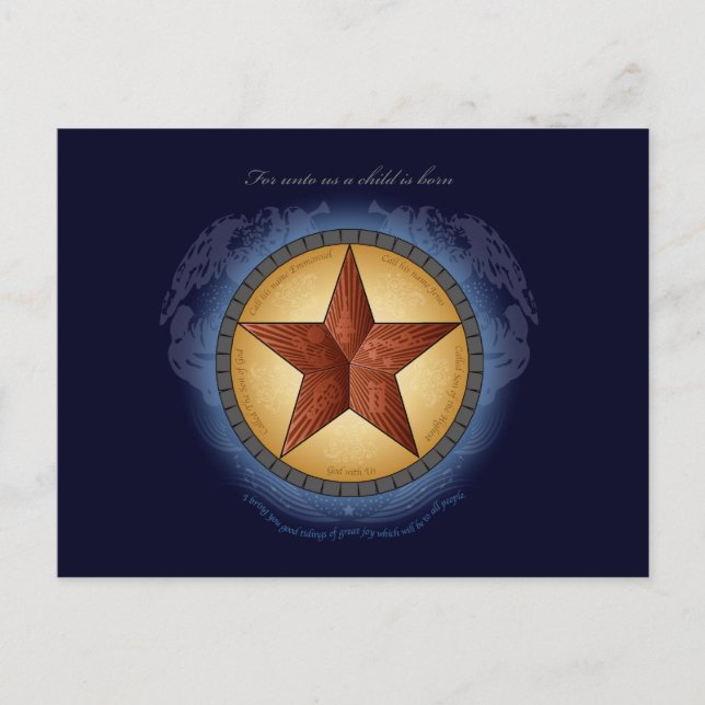 Festiva Postal de la estrella de Tejas (Anverso)