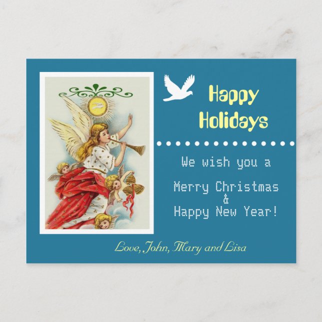 Festiva postal de la familia Happy Holidays (Anverso)