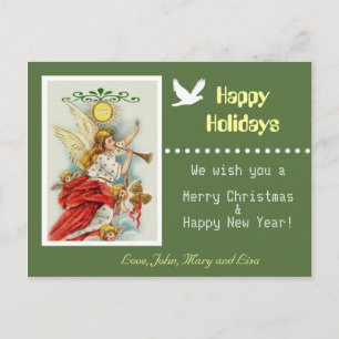 Festiva postal de la familia Happy Holidays