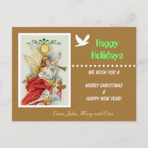 Festiva postal de la familia Happy Holidays
