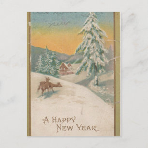 Festiva Postal de la Feliz Año Nuevo 1951
