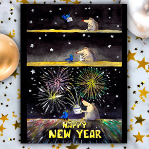 Festiva Postal de la Feliz Año Nuevo de Nicole Janes