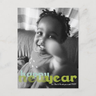 Festiva Postal de la foto de la Feliz Año Nuevo