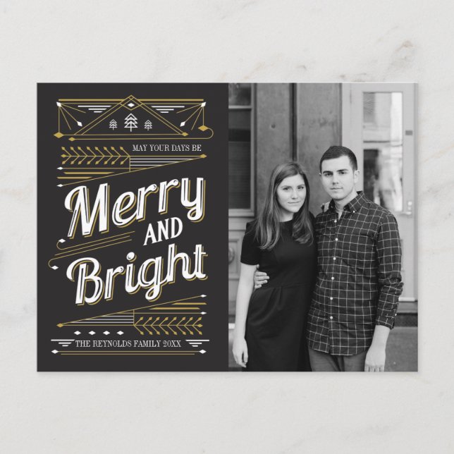 Festiva Postal de la foto del día de fiesta del art déco (Anverso)