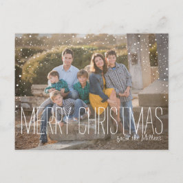 Festiva Postal de la foto del navidad, foto llena, nieve