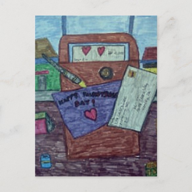Festiva Postal de la letra de día de San Valentín (Anverso)