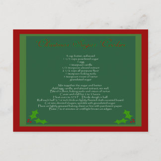 Festiva Postal de la receta de la galleta de azúcar del